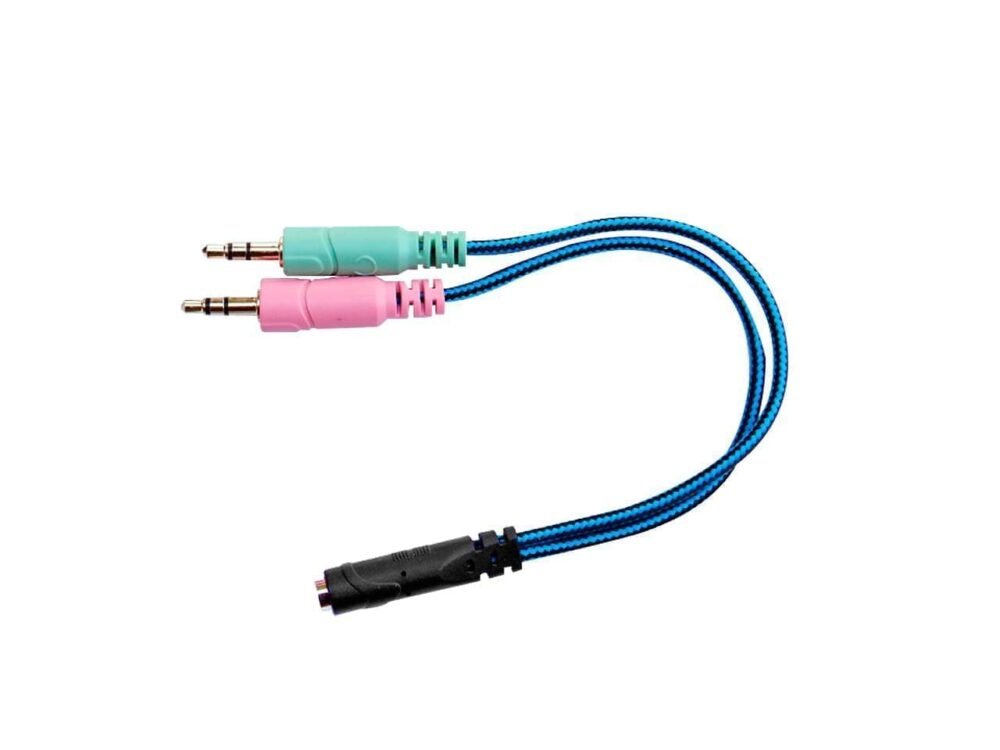Adaptador Nisuta 2 Stereo Macho a hembra 4 Contactos